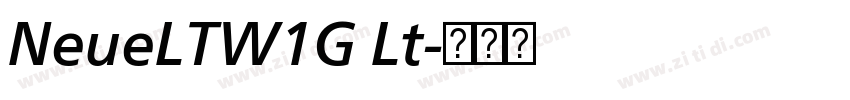 NeueLTW1G Lt字体转换